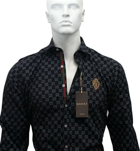 gucci dress shirt free shipping|Gucci formal shirts.